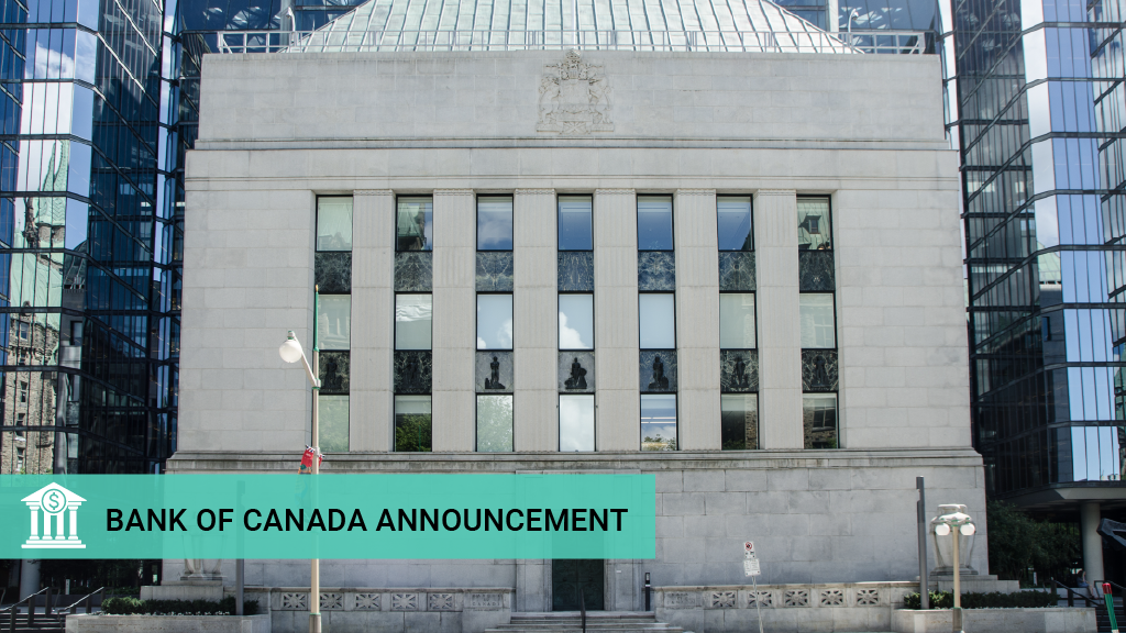 Bank of Canada drops overnight lending rate by 25 basis points to 4.75%